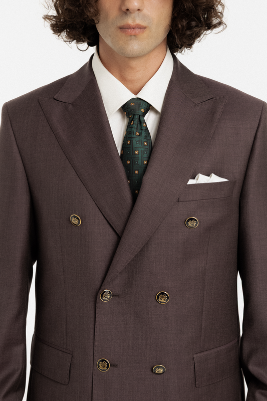 Espresso Double-Breasted Suit