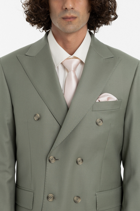 Sage Green Double-Breasted Suit