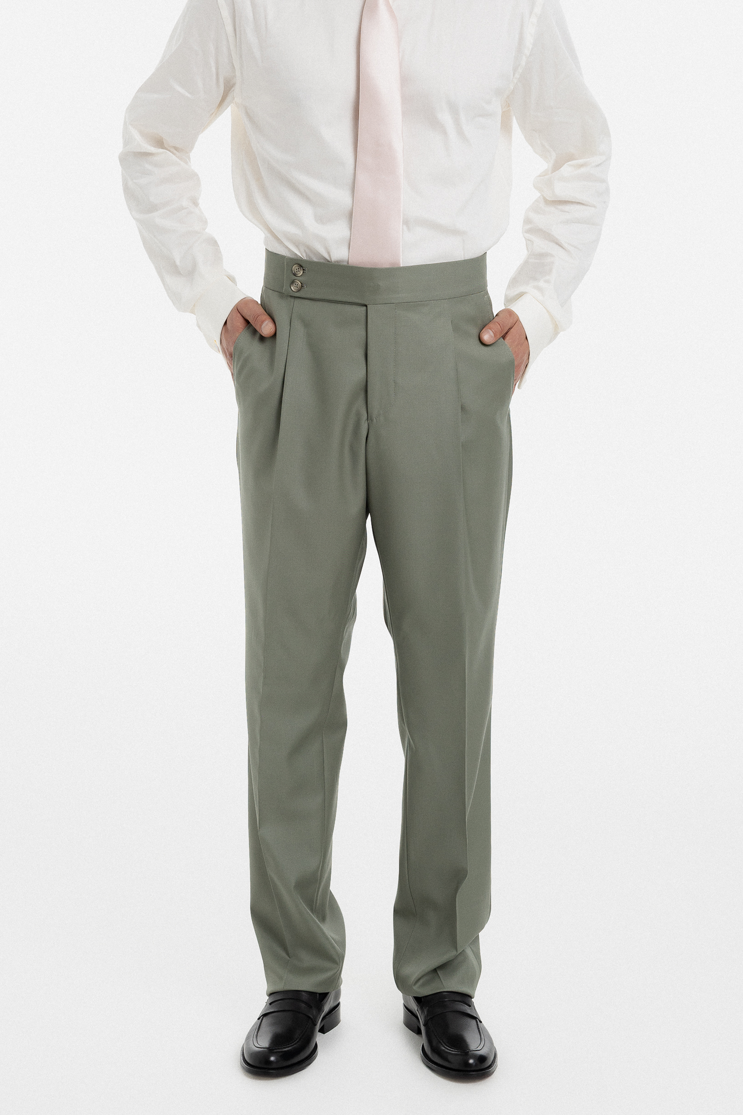 Sage Green Double-Breasted Suit
