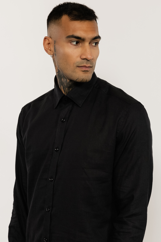 Black Linen Shirt