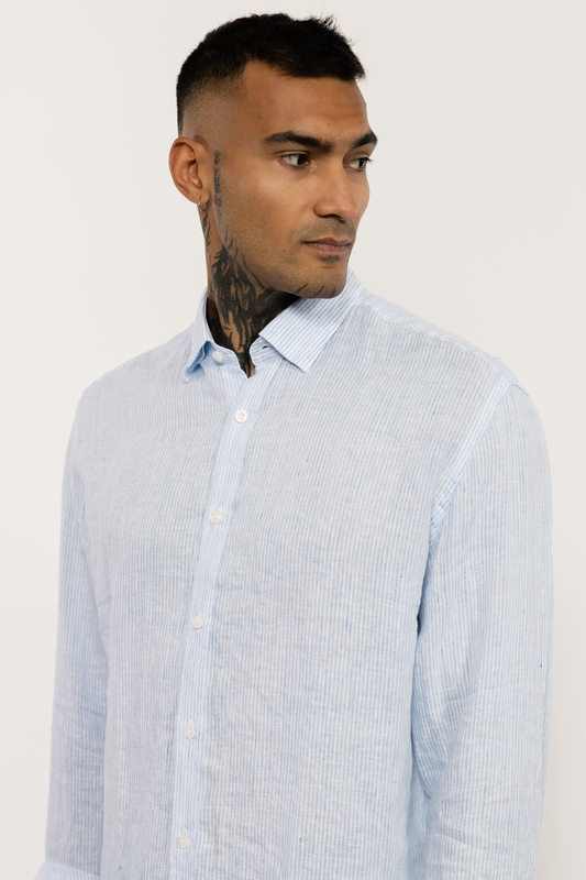 Striped Sky Linen Shirt