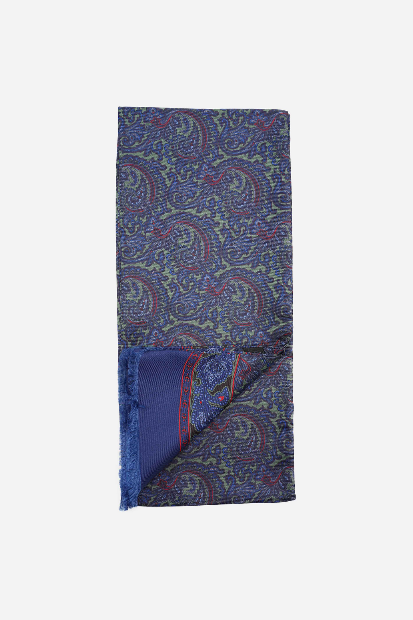 Navy Paisley Scarf