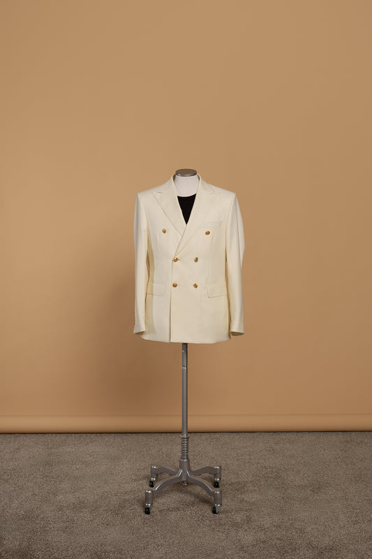 Ivory Double-breasted Suit