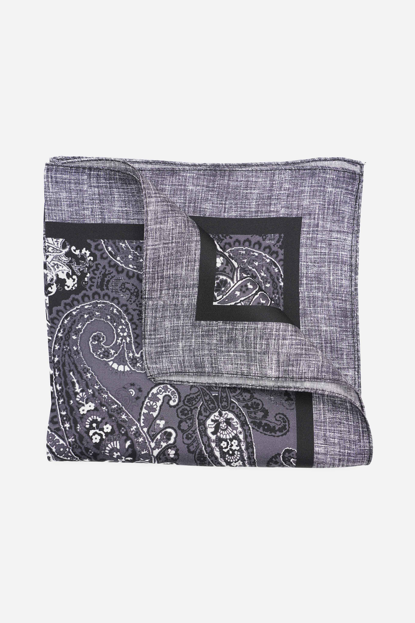 Grey Paisley Scarf