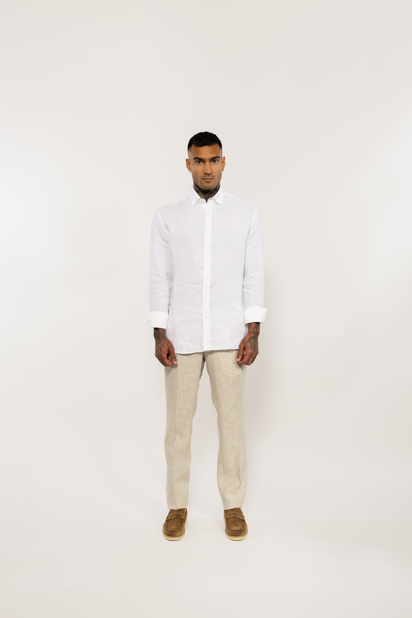 Beige Italian Linen Trousers