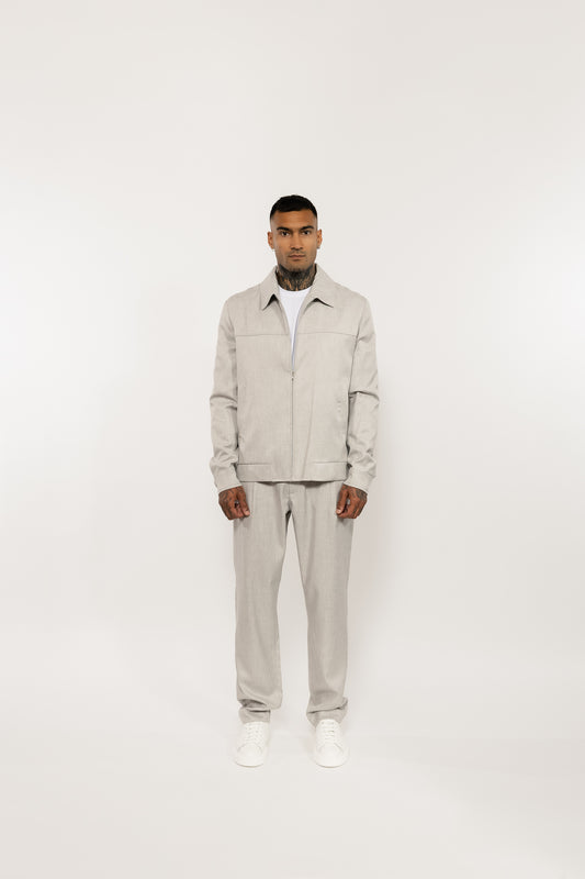 Light Grey Classic Zip Jacket