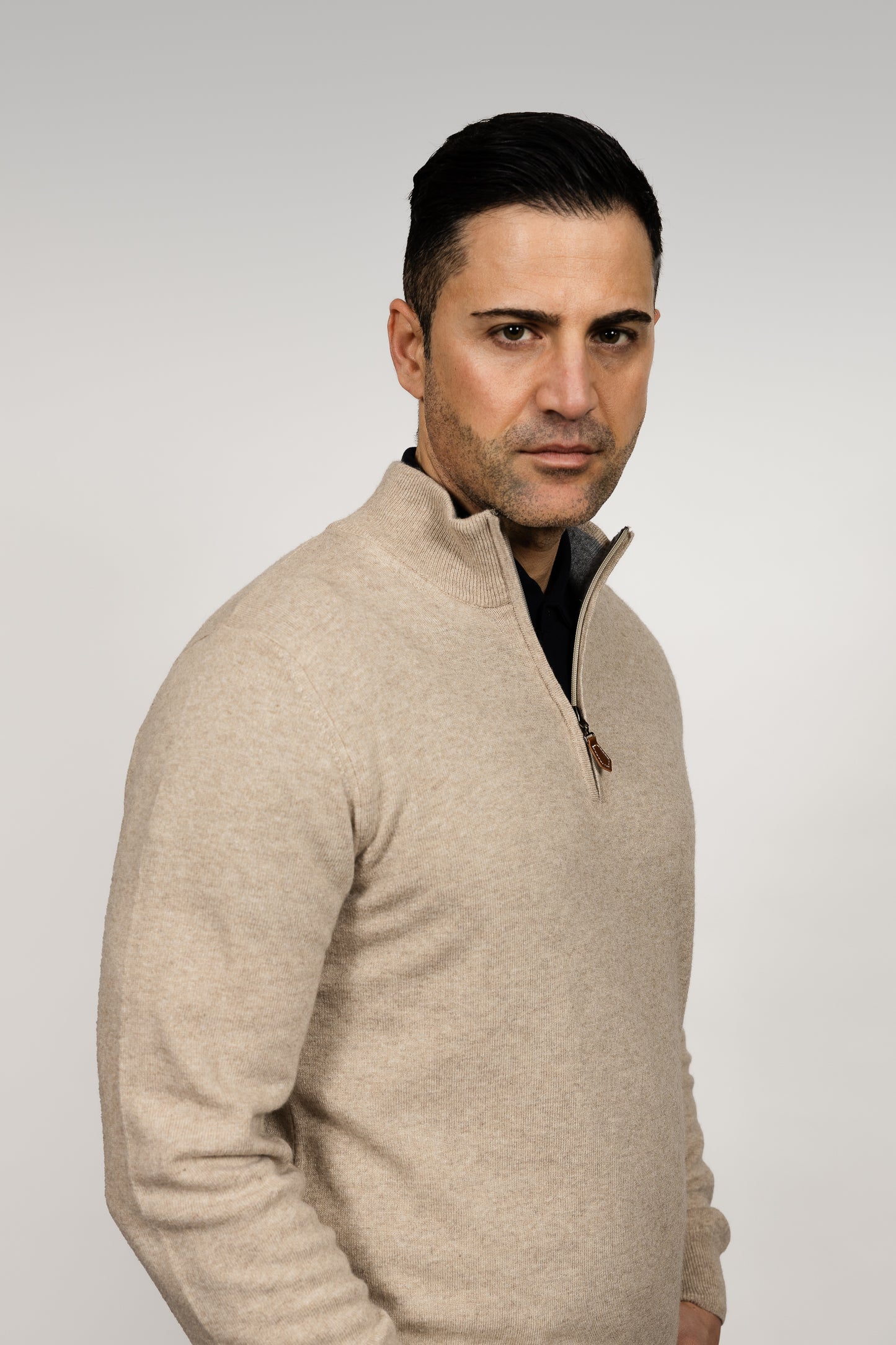 Beige Quarter Zip