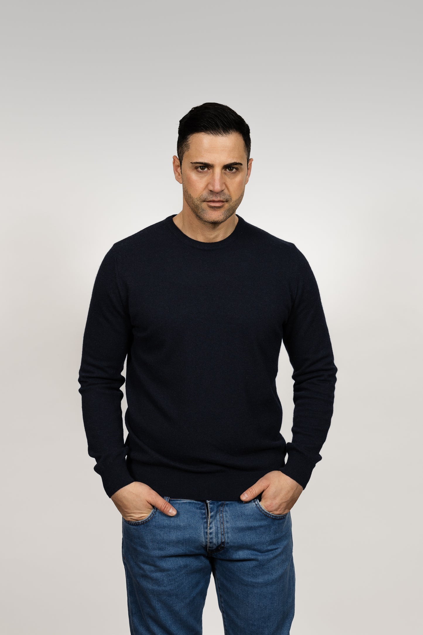 Navy Crew Neck Jumper