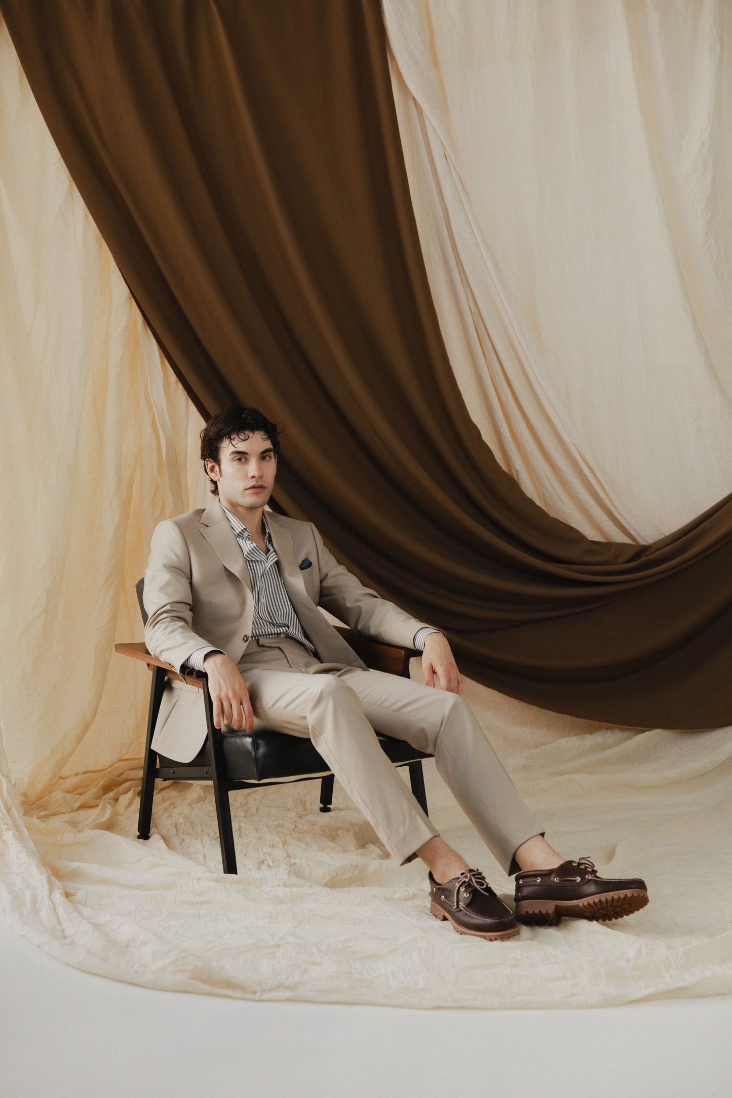 Beige Wool Suit