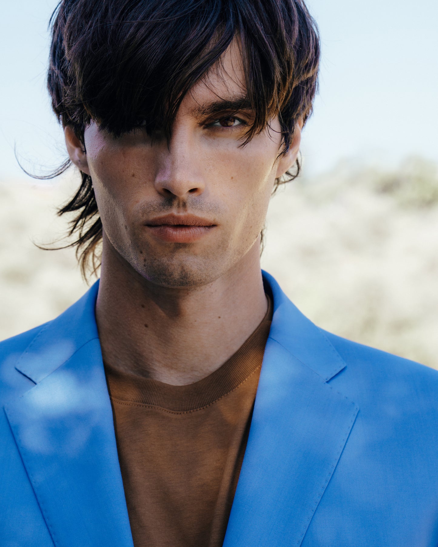 Cyan Blue Wool Suit