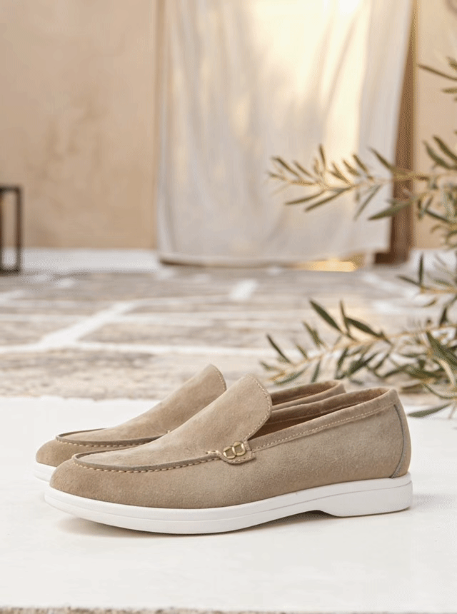 Loafer-Style Beige Shoes