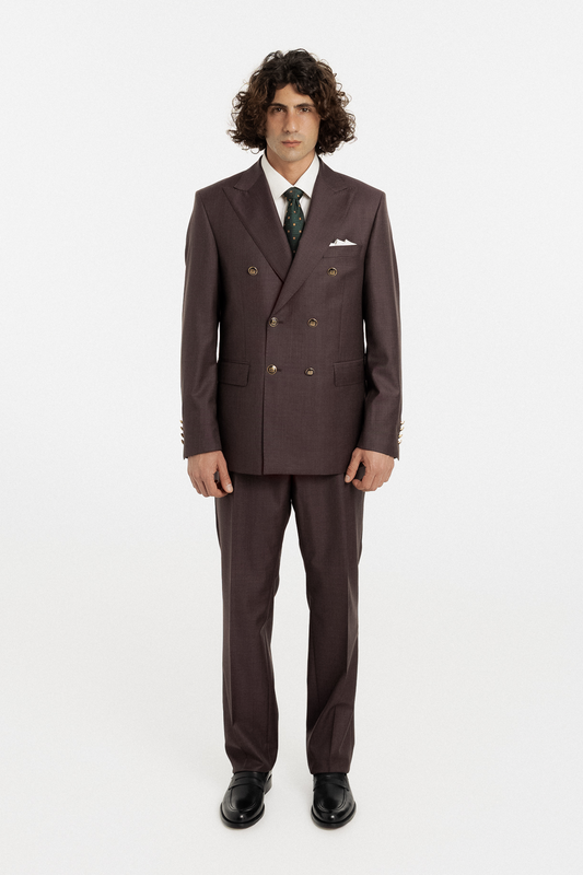 Espresso Double-Breasted Suit
