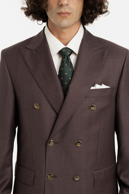Espresso Double-Breasted Suit