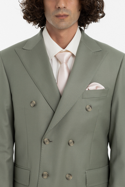 Sage Green Double-Breasted Suit