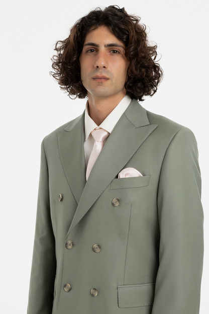 Sage Green Double-Breasted Suit
