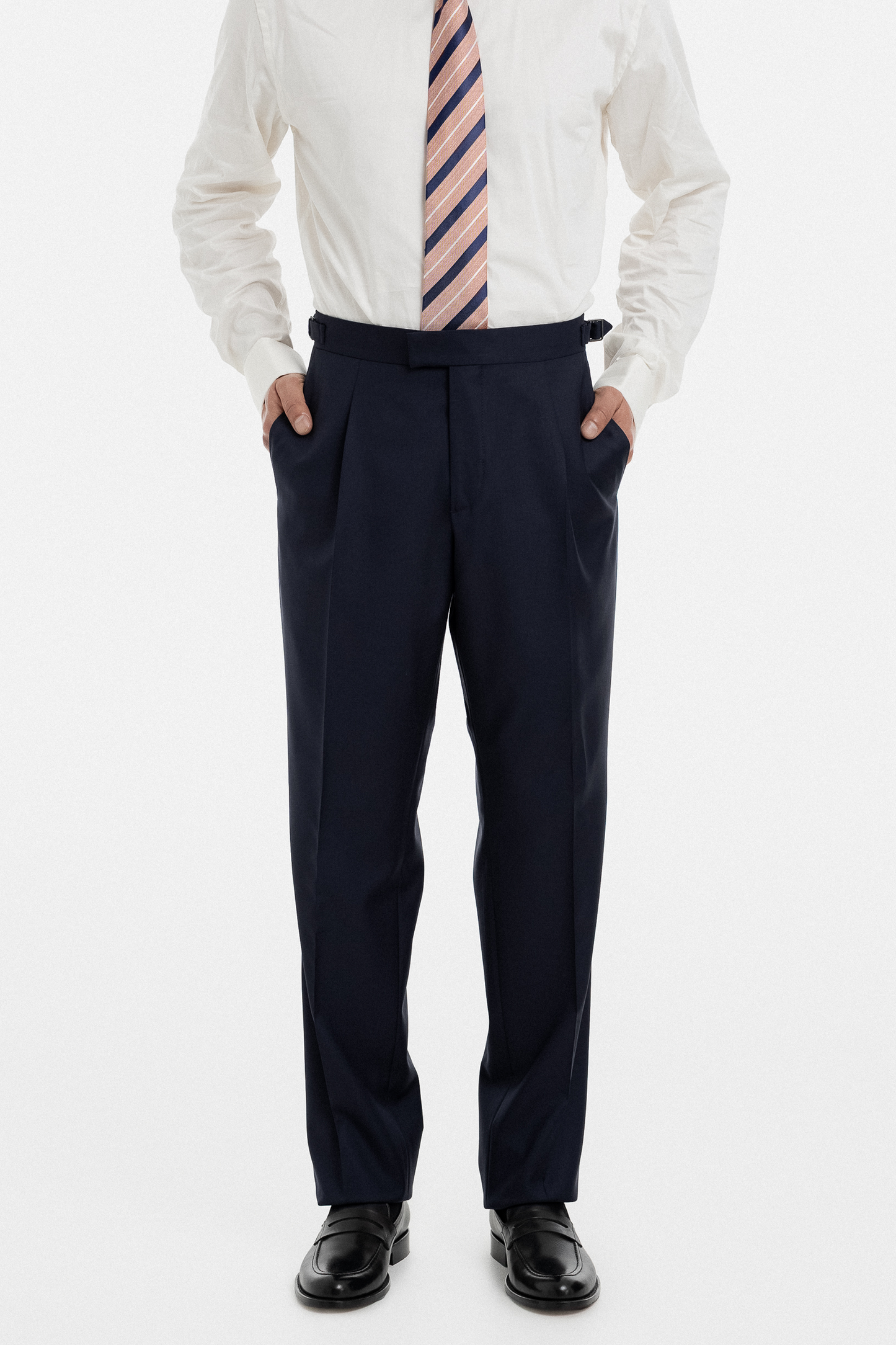 Navy Double-Breasted Suit with Gold Buttons