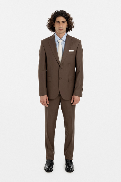 Chocolate Brown Single-Breasted Suit