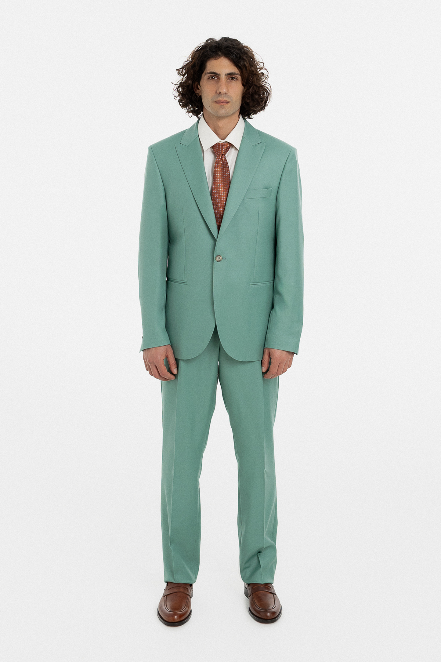 Mint Green Single-Breasted Suit