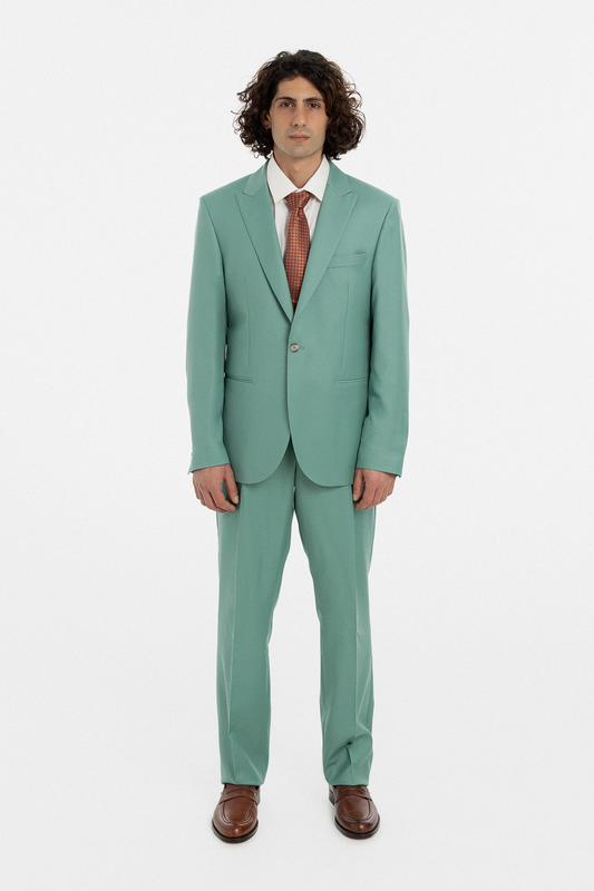 Mint Green Single-Breasted Suit