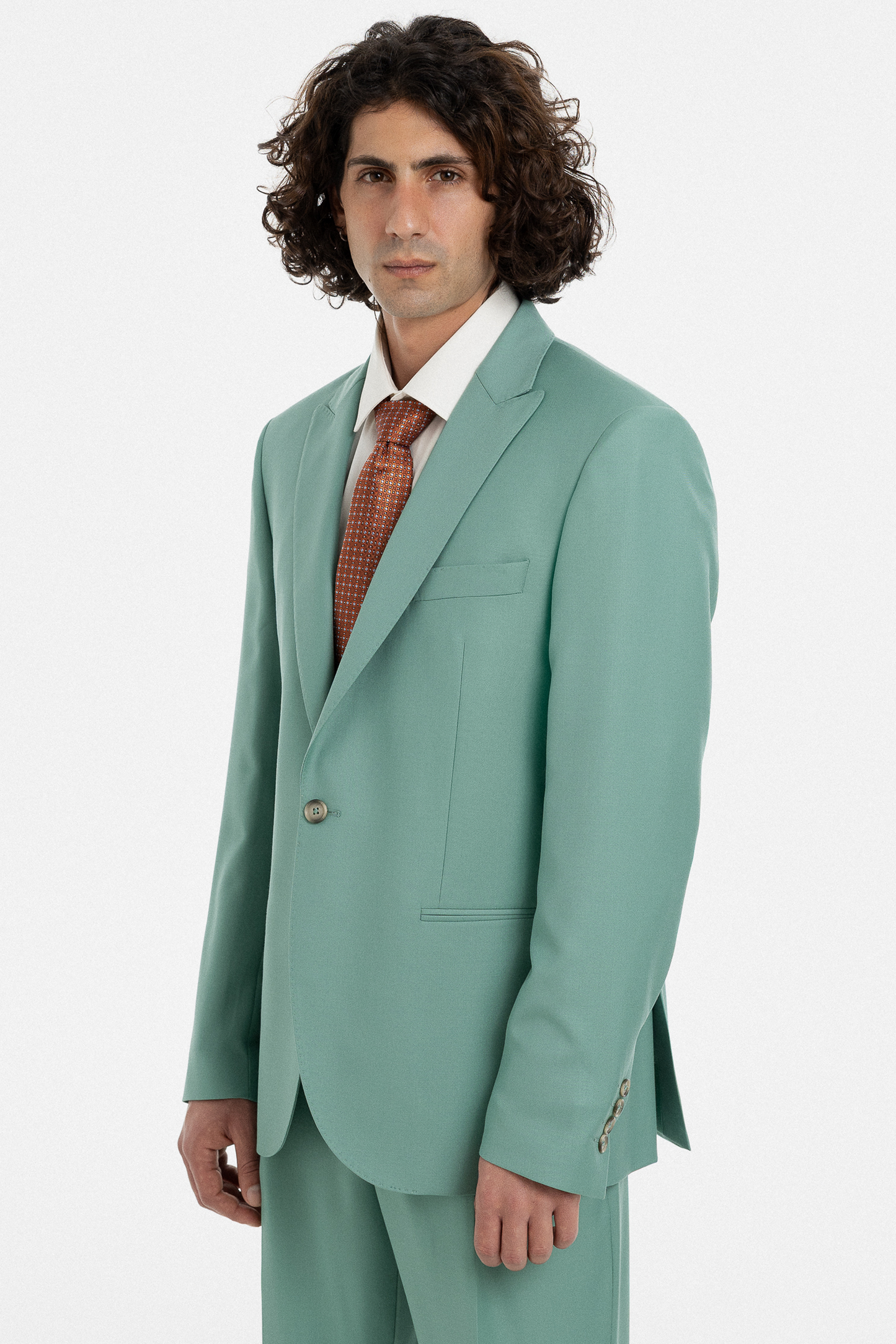 Mint Green Single-Breasted Suit