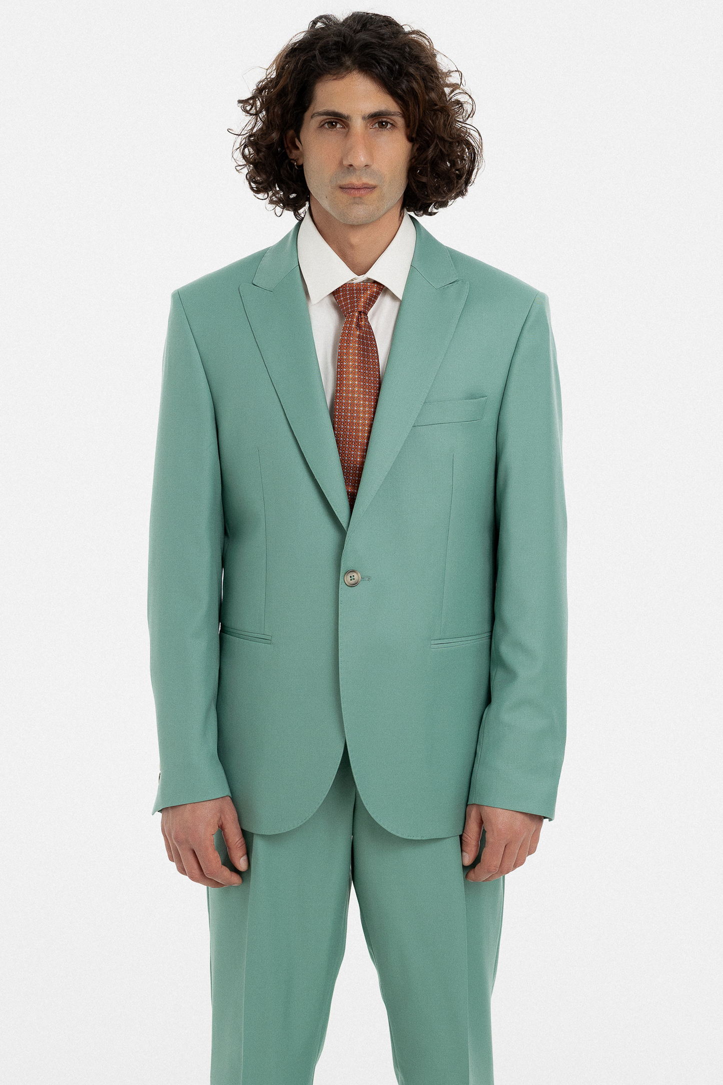 Mint Green Single-Breasted Suit