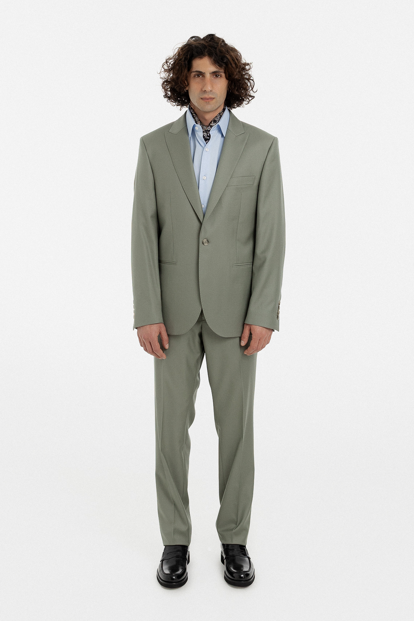 Soft Sage Green Single-Breasted Suit
