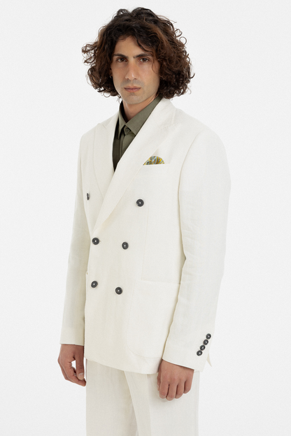 Ivory Double-Breasted Suit