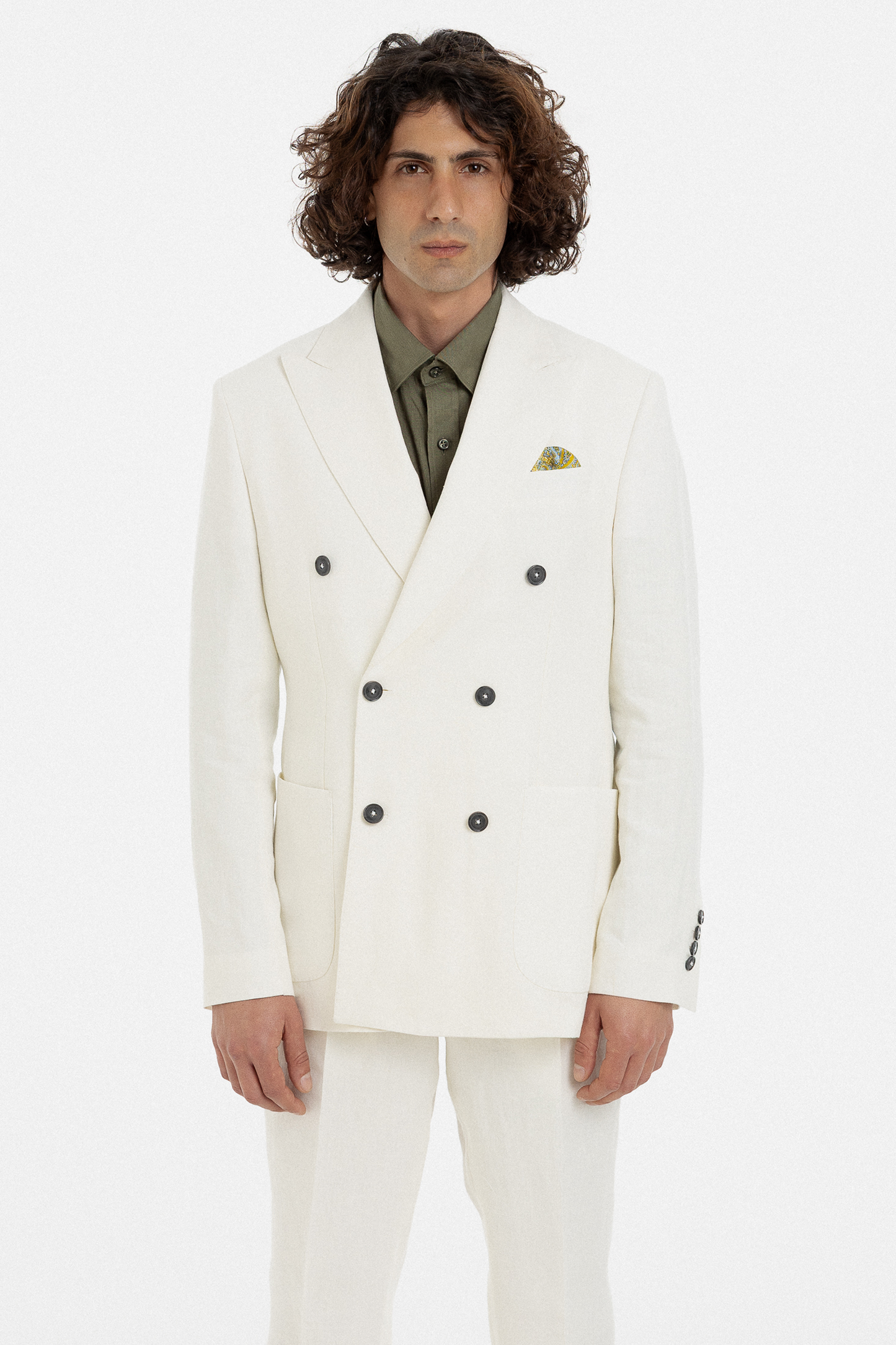 Ivory Double-Breasted Suit