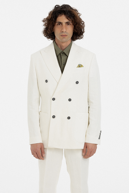 Ivory Double-Breasted Suit