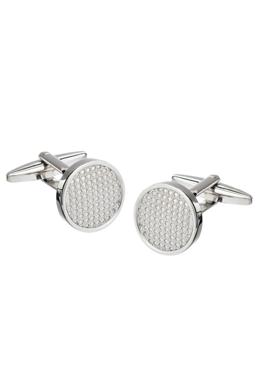 Metal Bumpy Textured Centre Cufflinks