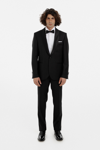 Classic Black Shawl Lapel Tuxedo