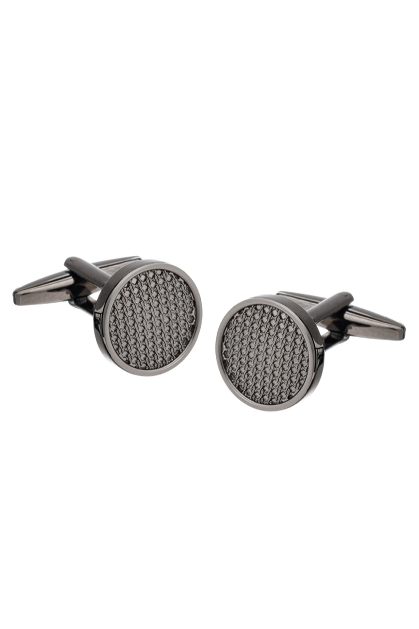 Gunmetal Textured Centre Cufflinks