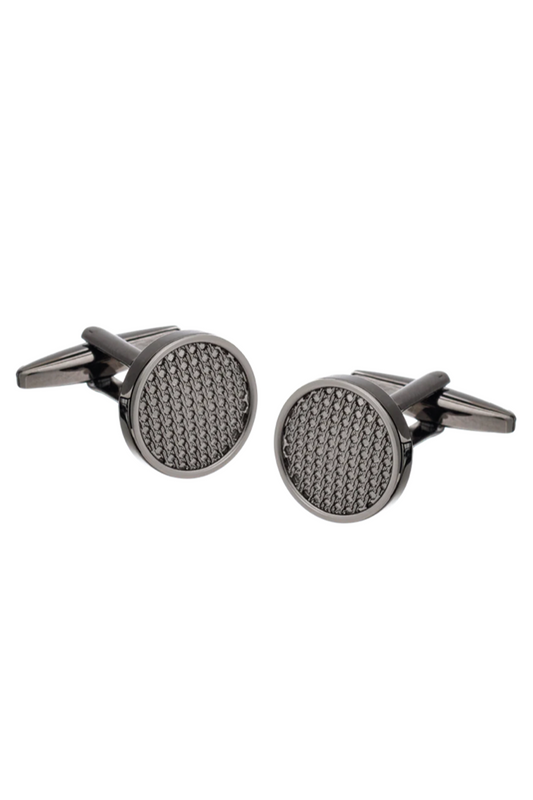 Gunmetal Textured Centre Cufflinks
