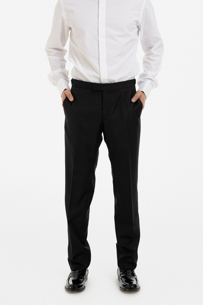 Black Double-Breasted Peak Lapel Tuxedo