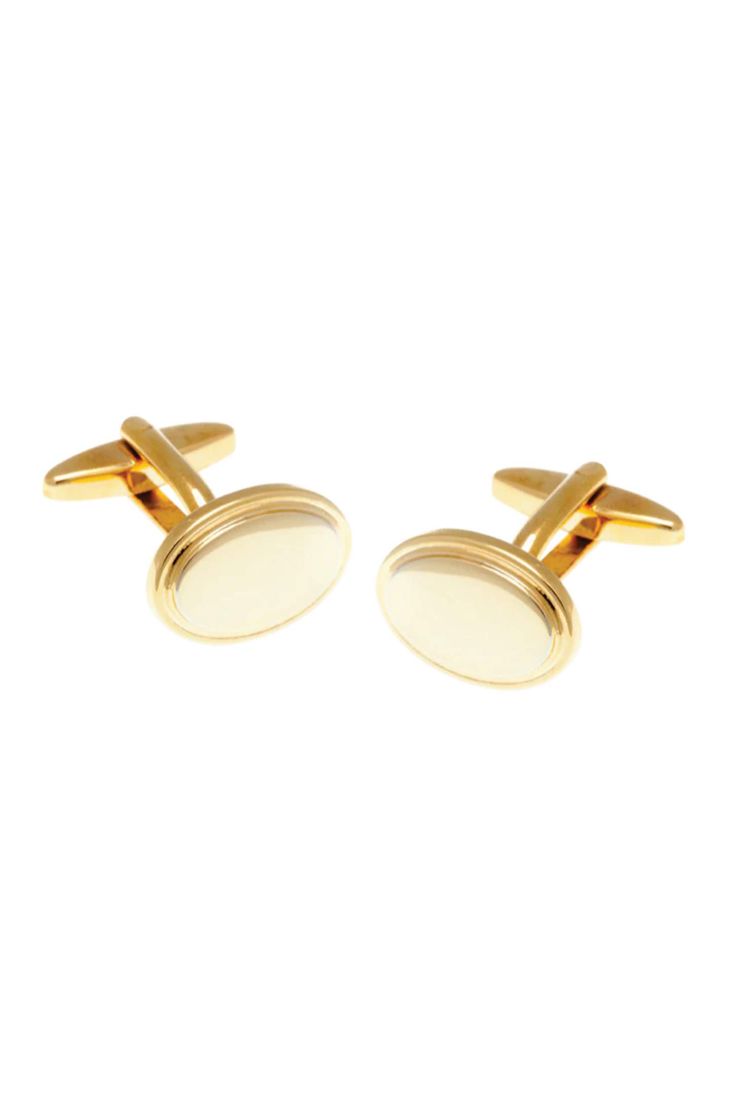 Oval Gold Plated Gilt Cufflinks