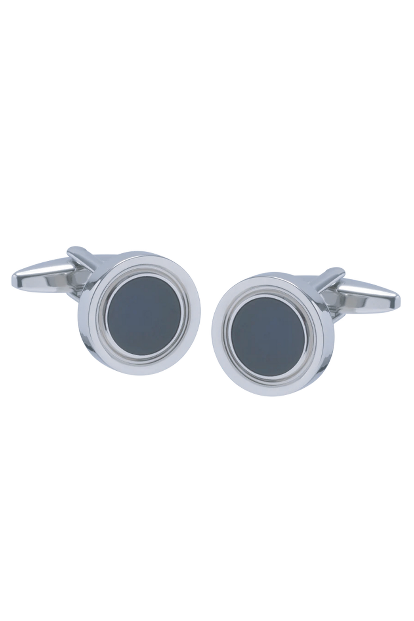 Round Onyx Inlay Cufflinks