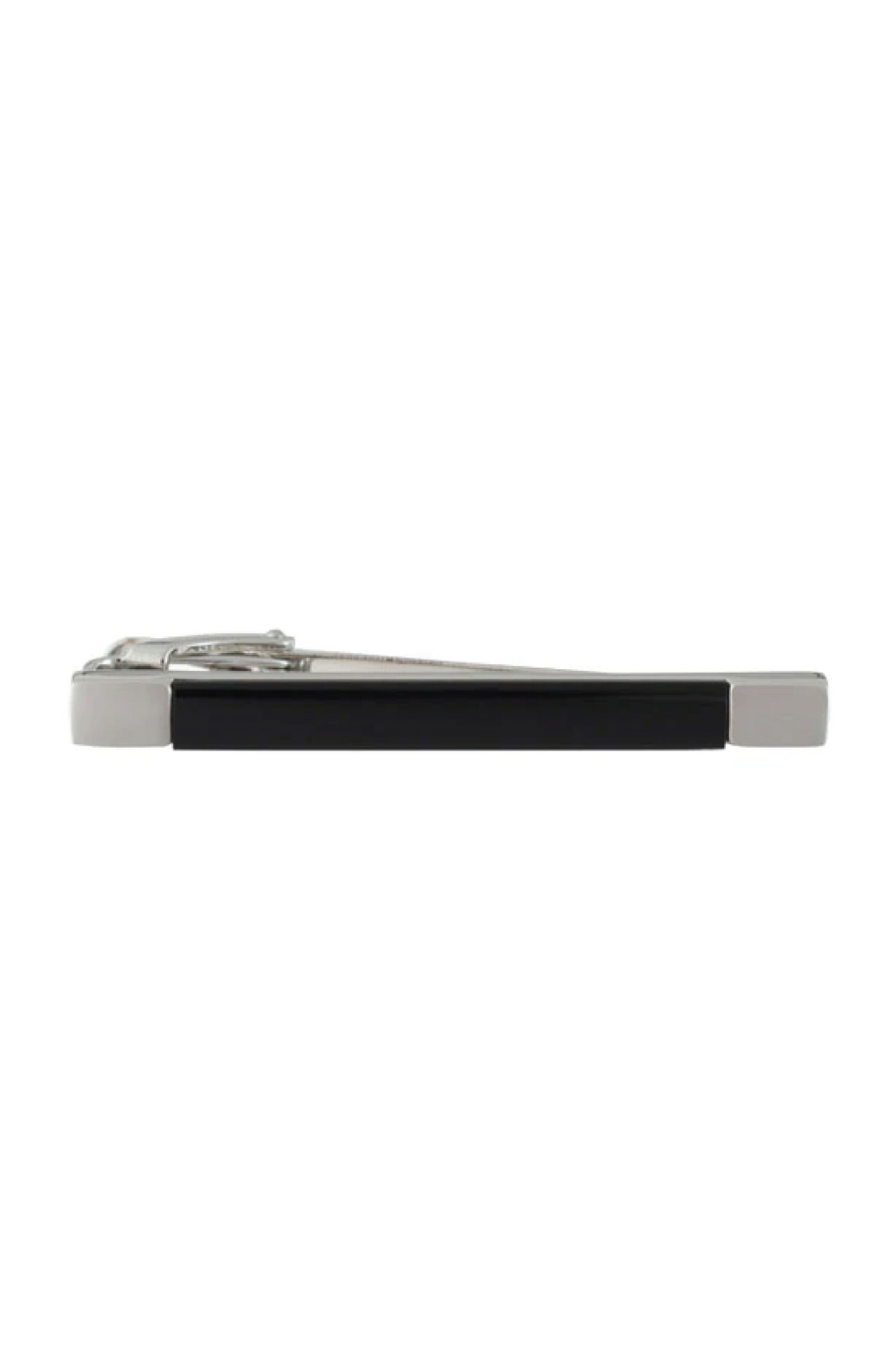 Silver Tie Clip with Black Onyx