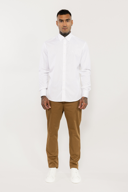 White Cotton Shirt Button-Down