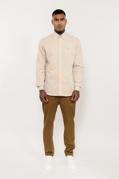 Mustard Striped Italian Cotton Shirt