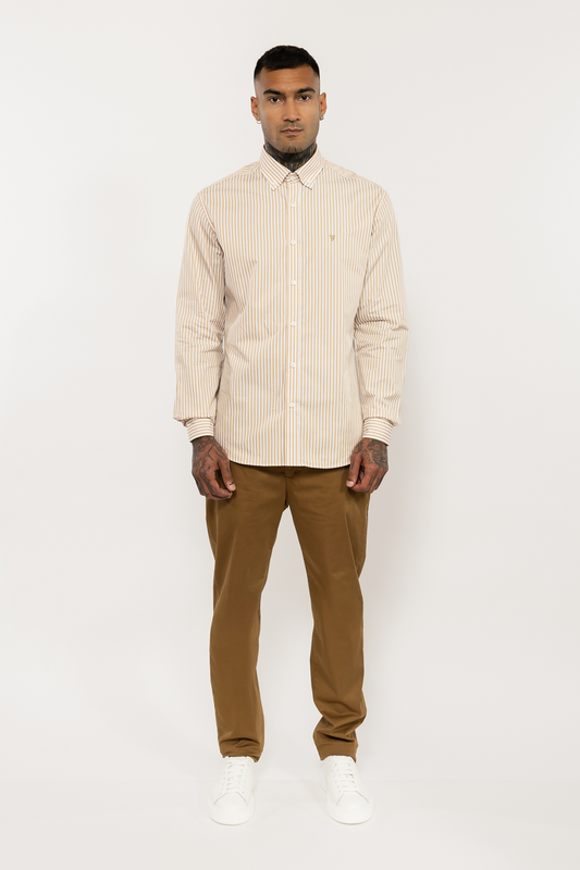 Mustard Striped Italian Cotton Shirt