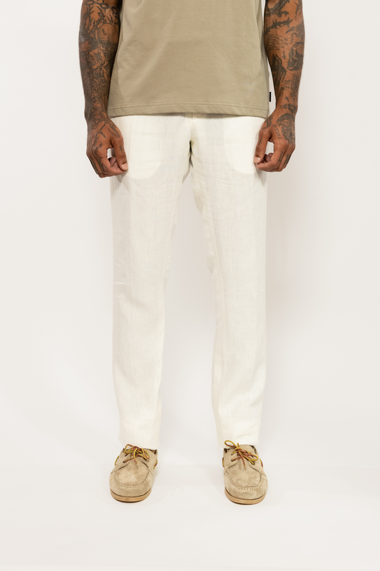 White Linen Trousers