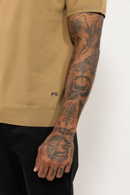 Merino Wool Camel Polo