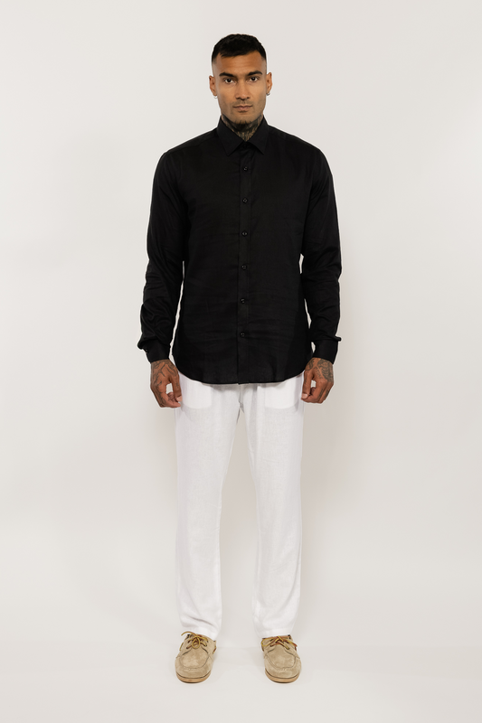 Black Linen Shirt