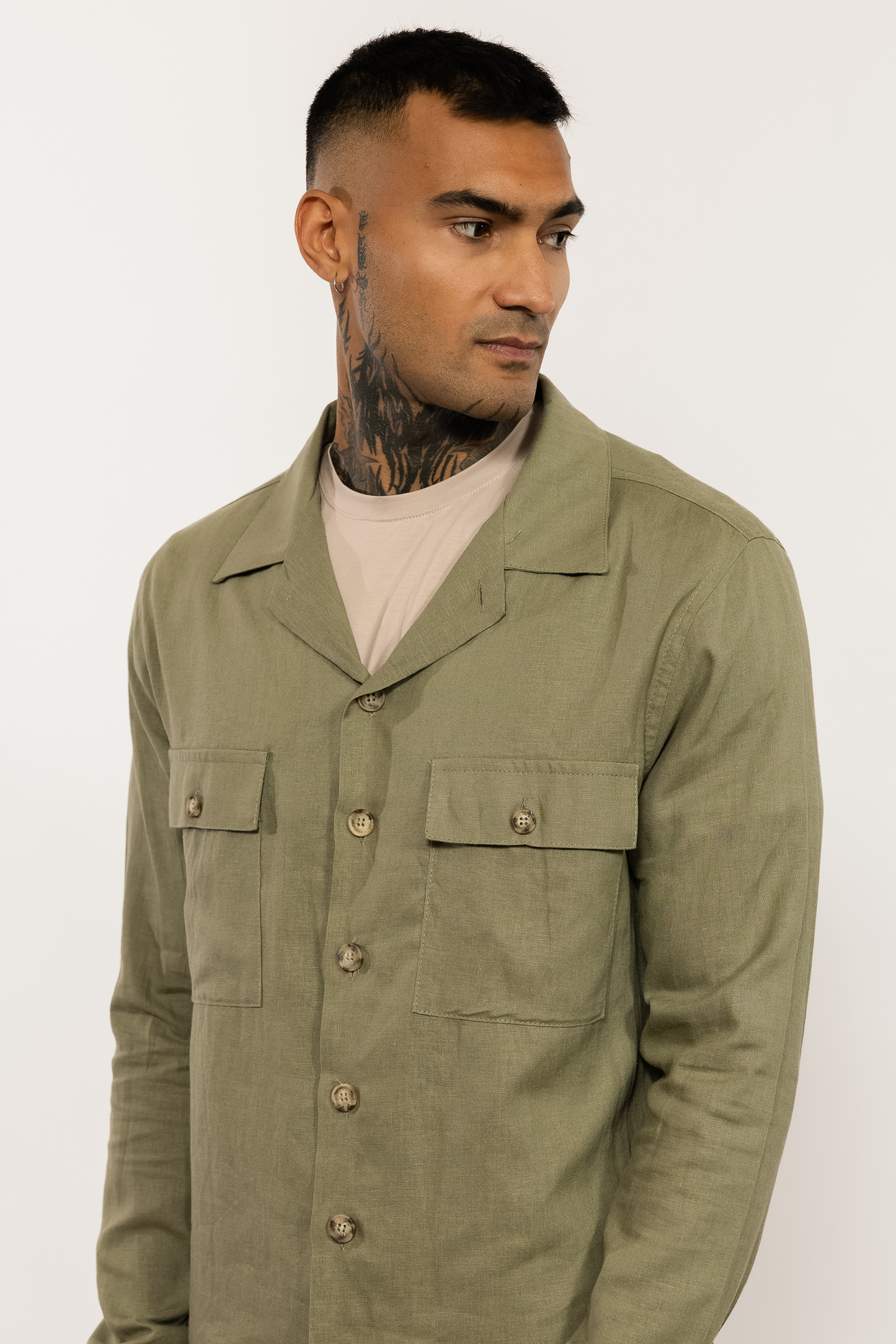 Green Khaki Overshirt