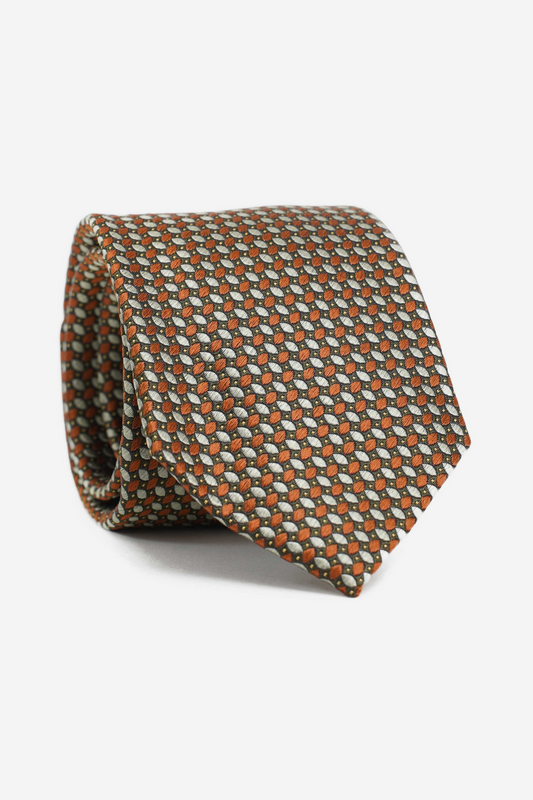 Orange Geometric Tie