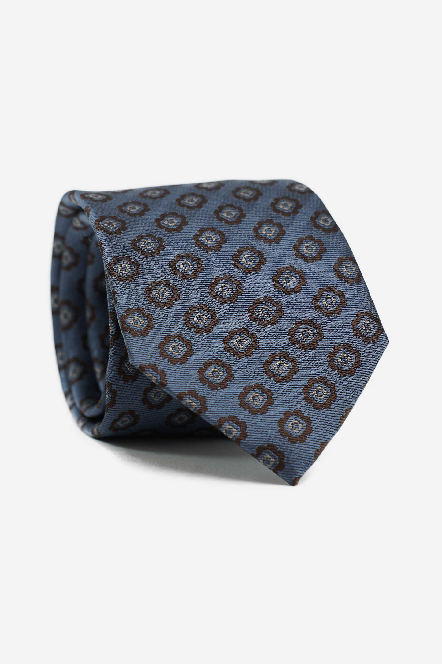 Blue Floral Medallion Tie
