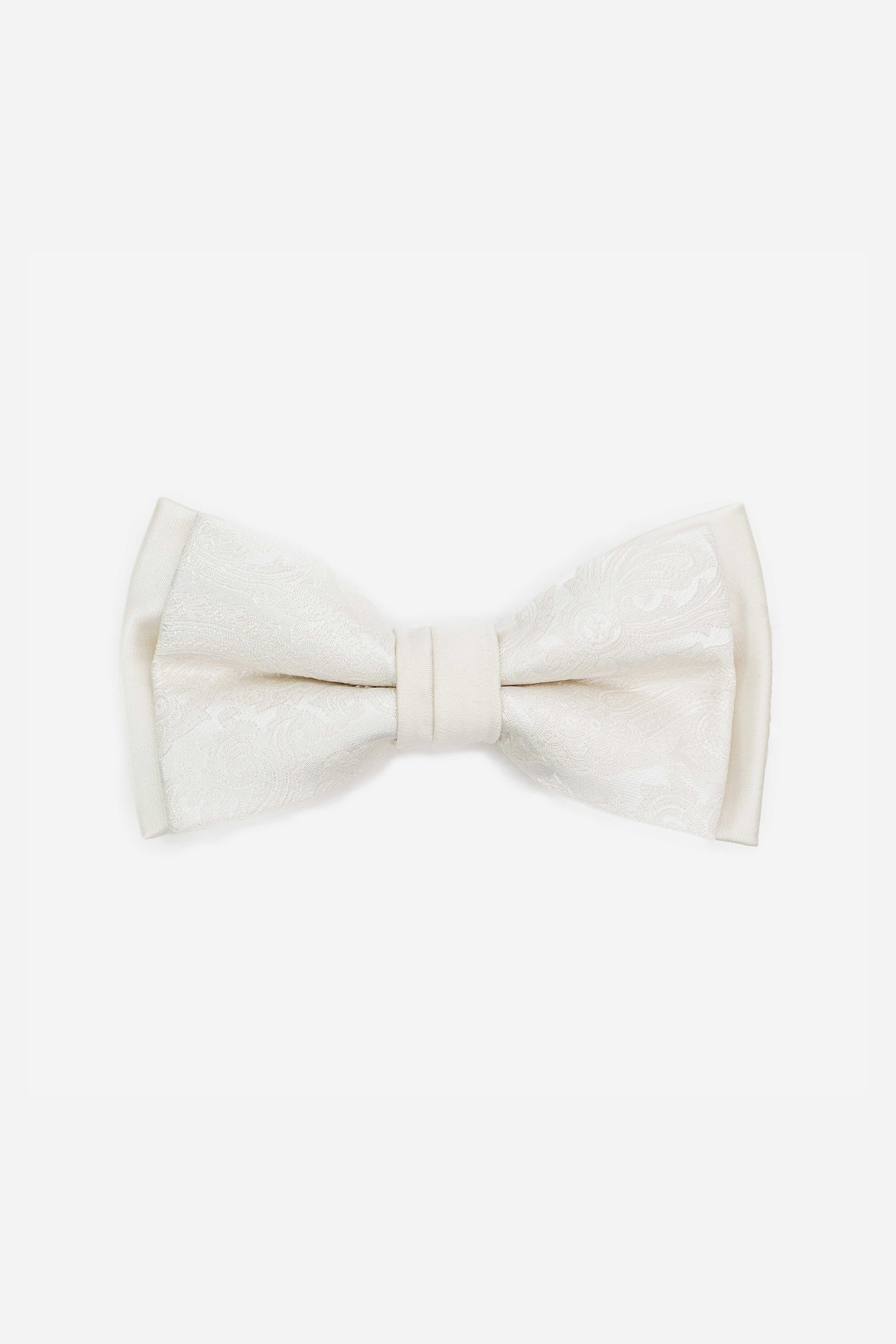 Ivory Paisley Jacquard Bow Tie