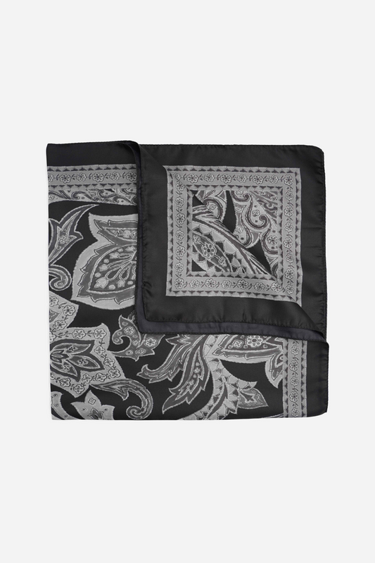Monochrome Paisley Scarf