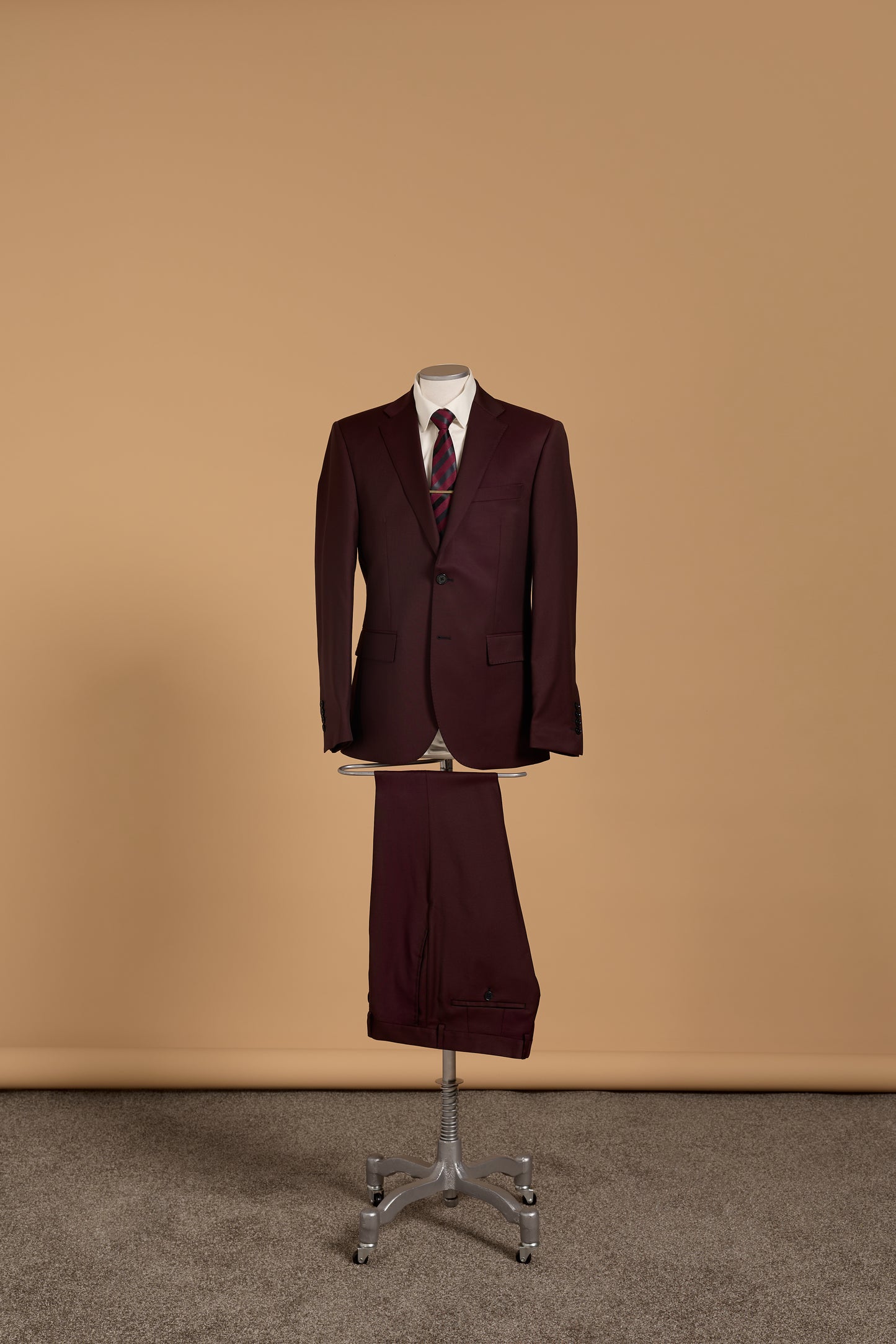 VERDI BORDEAUX WOOL SUIT