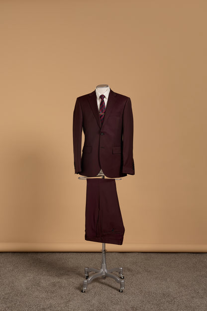 VERDI BORDEAUX WOOL SUIT